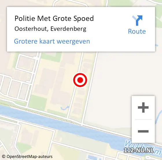 Locatie op kaart van de 112 melding: Politie Met Grote Spoed Naar Oosterhout, Everdenberg op 26 september 2023 11:23