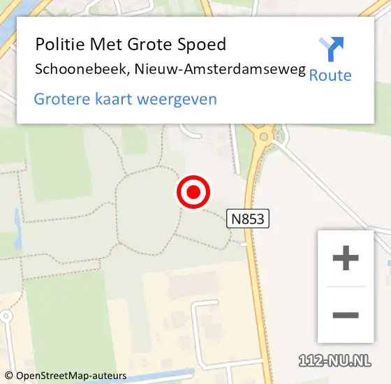 Locatie op kaart van de 112 melding: Politie Met Grote Spoed Naar Schoonebeek, Nieuw-Amsterdamseweg op 26 september 2023 17:55