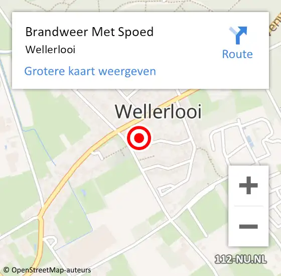 Locatie op kaart van de 112 melding: Brandweer Met Spoed Naar Wellerlooi op 26 september 2023 19:24