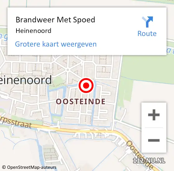 Locatie op kaart van de 112 melding: Brandweer Met Spoed Naar Heinenoord op 28 september 2023 08:17