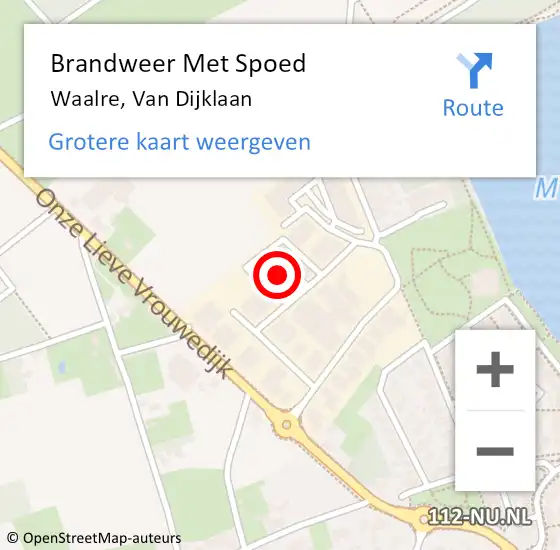 Locatie op kaart van de 112 melding: Brandweer Met Spoed Naar Waalre, Van Dijklaan op 28 september 2023 19:49