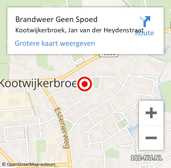 Locatie op kaart van de 112 melding: Brandweer Geen Spoed Naar Kootwijkerbroek, Jan van der Heydenstraat op 29 september 2023 00:16