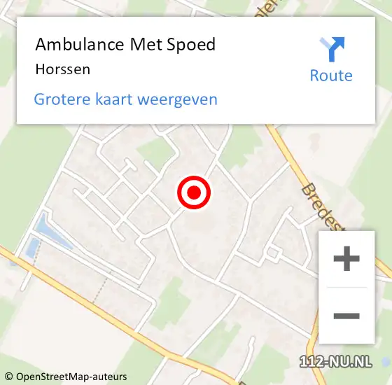 Locatie op kaart van de 112 melding: Ambulance Met Spoed Naar Horssen op 29 september 2023 10:27