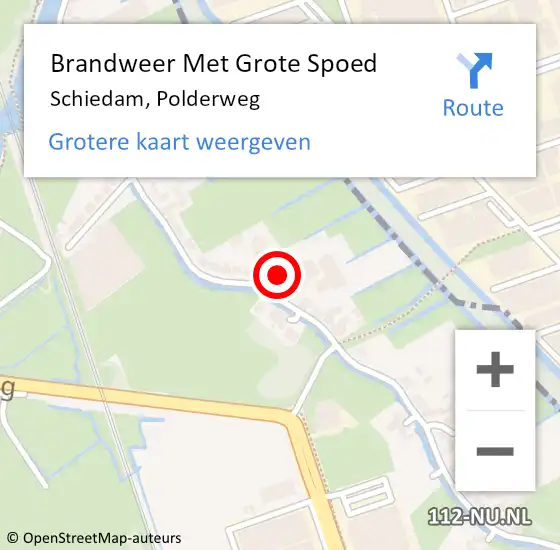 Locatie op kaart van de 112 melding: Brandweer Met Grote Spoed Naar Schiedam, Polderweg op 29 september 2023 21:31