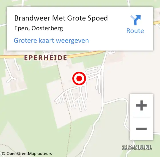 Locatie op kaart van de 112 melding: Brandweer Met Grote Spoed Naar Epen, Oosterberg op 30 september 2023 04:48