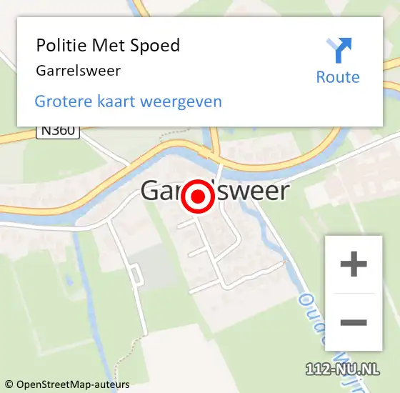 Locatie op kaart van de 112 melding: Politie Met Spoed Naar Garrelsweer op 30 september 2023 05:33