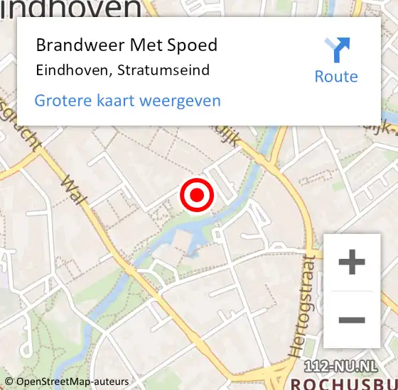 Locatie op kaart van de 112 melding: Brandweer Met Spoed Naar Eindhoven, Stratumseind op 30 september 2023 16:09