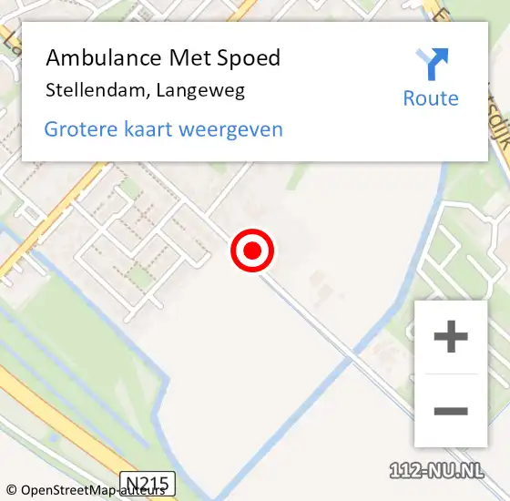 Locatie op kaart van de 112 melding: Ambulance Met Spoed Naar Stellendam, Langeweg op 3 oktober 2023 13:14