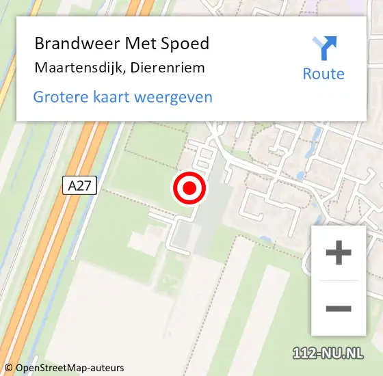 Locatie op kaart van de 112 melding: Brandweer Met Spoed Naar Maartensdijk, Dierenriem op 3 oktober 2023 17:44