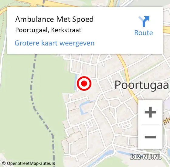 Locatie op kaart van de 112 melding: Ambulance Met Spoed Naar Poortugaal, Kerkstraat op 5 oktober 2023 21:43