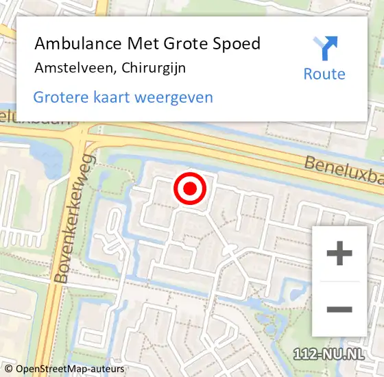 Locatie op kaart van de 112 melding: Ambulance Met Grote Spoed Naar Amstelveen, Chirurgijn op 6 oktober 2023 07:08