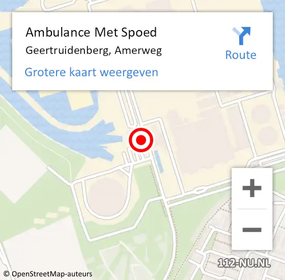 Locatie op kaart van de 112 melding: Ambulance Met Spoed Naar Geertruidenberg, Amerweg op 10 september 2014 16:50