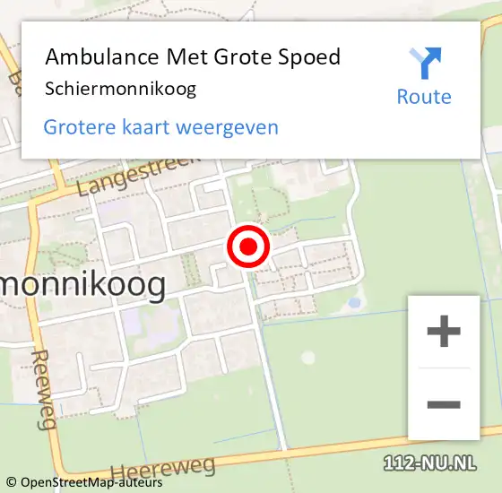 Locatie op kaart van de 112 melding: Ambulance Met Grote Spoed Naar Schiermonnikoog op 6 oktober 2023 13:31