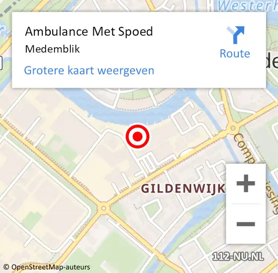 Locatie op kaart van de 112 melding: Ambulance Met Spoed Naar Medemblik op 7 oktober 2023 02:40