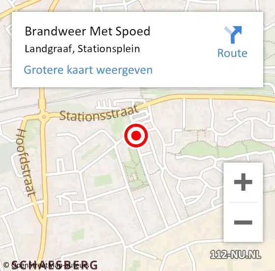 Locatie op kaart van de 112 melding: Brandweer Met Spoed Naar Landgraaf, Stationsplein op 7 oktober 2023 09:07