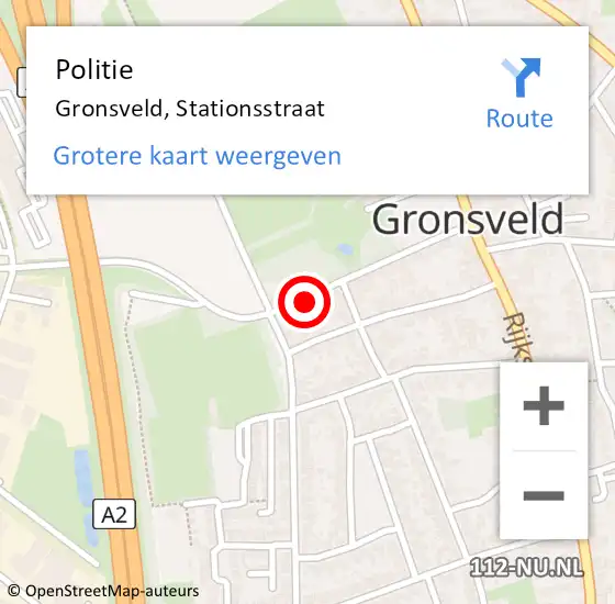 Locatie op kaart van de 112 melding: Politie Gronsveld, Stationsstraat op 7 oktober 2023 16:43