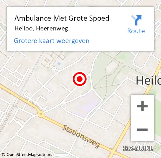 Locatie op kaart van de 112 melding: Ambulance Met Grote Spoed Naar Heiloo, Heerenweg op 8 oktober 2023 17:01