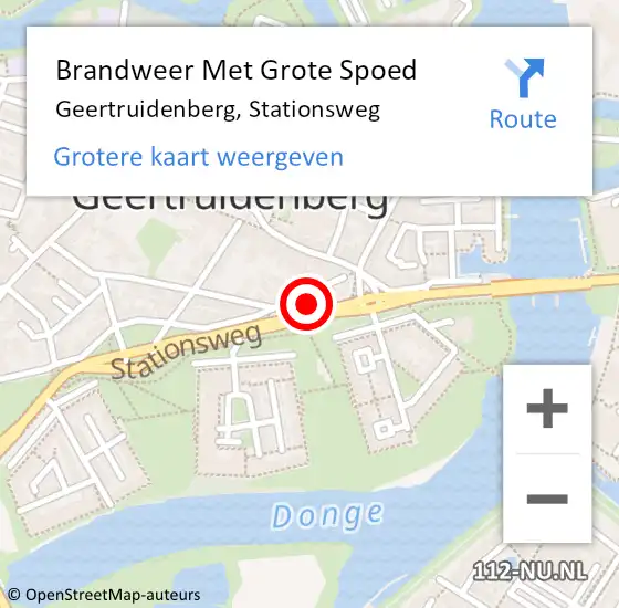 Locatie op kaart van de 112 melding: Brandweer Met Grote Spoed Naar Geertruidenberg, Stationsweg op 9 oktober 2023 17:40