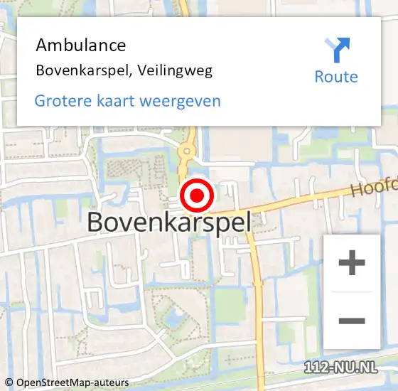 Locatie op kaart van de 112 melding: Ambulance Bovenkarspel, Veilingweg op 10 oktober 2023 12:20