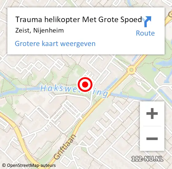 Locatie op kaart van de 112 melding: Trauma helikopter Met Grote Spoed Naar Zeist, Nijenheim op 10 oktober 2023 14:28