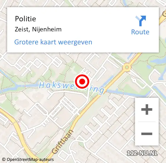 Locatie op kaart van de 112 melding: Politie Zeist, Nijenheim op 10 oktober 2023 14:29
