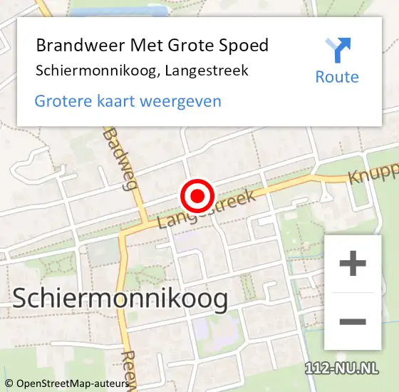Locatie op kaart van de 112 melding: Brandweer Met Grote Spoed Naar Schiermonnikoog, Langestreek op 11 oktober 2023 06:37