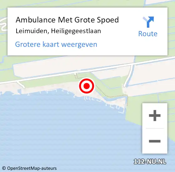 Locatie op kaart van de 112 melding: Ambulance Met Grote Spoed Naar Leimuiden, Heiligegeestlaan op 11 oktober 2023 10:47