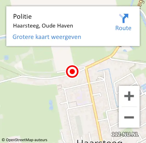 Locatie op kaart van de 112 melding: Politie Haarsteeg, Oude Haven op 11 oktober 2023 12:17