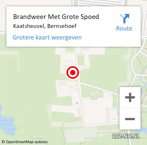 Locatie op kaart van de 112 melding: Brandweer Met Grote Spoed Naar Kaatsheuvel, Bernsehoef op 13 oktober 2023 06:35