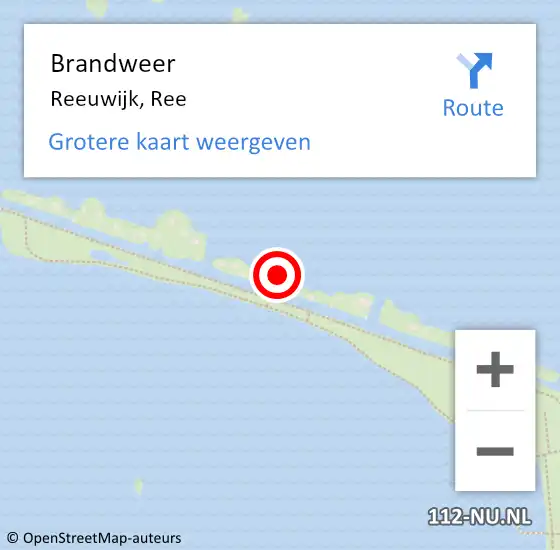 Locatie op kaart van de 112 melding: Brandweer Reeuwijk, Ree op 13 oktober 2023 20:45