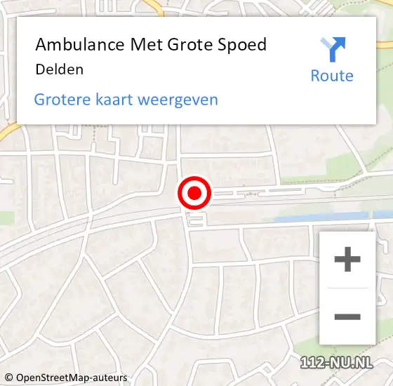Locatie op kaart van de 112 melding: Ambulance Met Grote Spoed Naar Delden op 14 oktober 2023 10:26