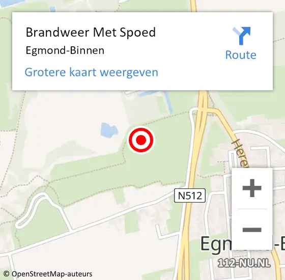 Locatie op kaart van de 112 melding: Brandweer Met Spoed Naar Egmond-Binnen op 14 oktober 2023 15:02