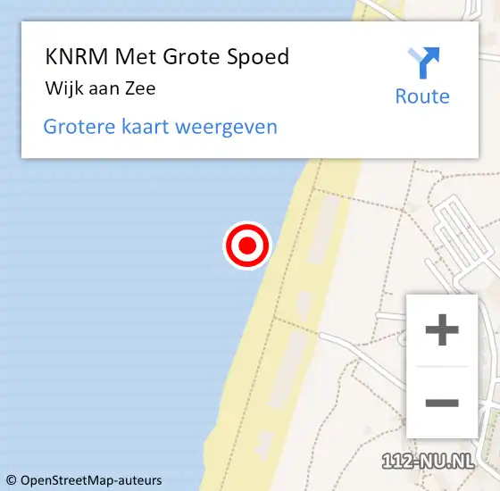 Locatie op kaart van de 112 melding: KNRM Met Grote Spoed Naar Egmond aan Zee op 14 oktober 2023 18:37