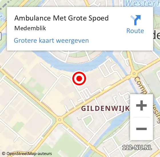 Locatie op kaart van de 112 melding: Ambulance Met Grote Spoed Naar Medemblik op 16 oktober 2023 23:40