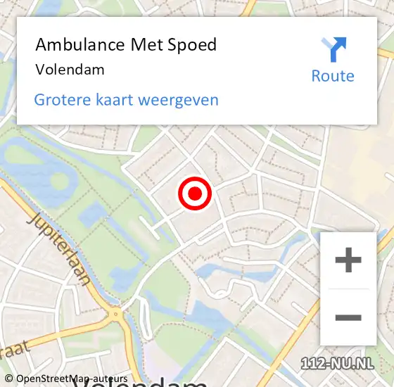 Locatie op kaart van de 112 melding: Ambulance Met Spoed Naar Volendam op 18 oktober 2023 10:11