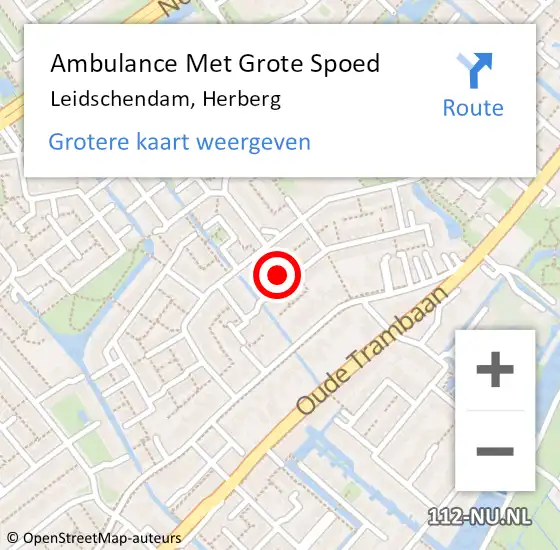 Locatie op kaart van de 112 melding: Ambulance Met Grote Spoed Naar Leidschendam, Herberg op 18 oktober 2023 11:04
