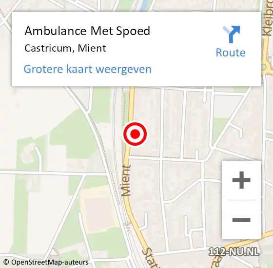 Locatie op kaart van de 112 melding: Ambulance Met Spoed Naar Castricum, Mient op 19 oktober 2023 12:50