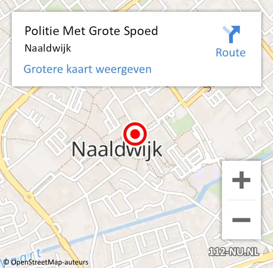 Locatie op kaart van de 112 melding: Politie Met Grote Spoed Naar Naaldwijk op 20 oktober 2023 20:04