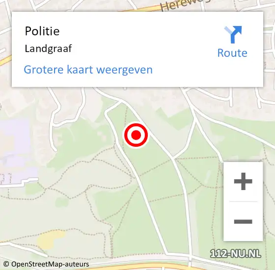 Locatie op kaart van de 112 melding: Politie Landgraaf op 20 oktober 2023 22:36
