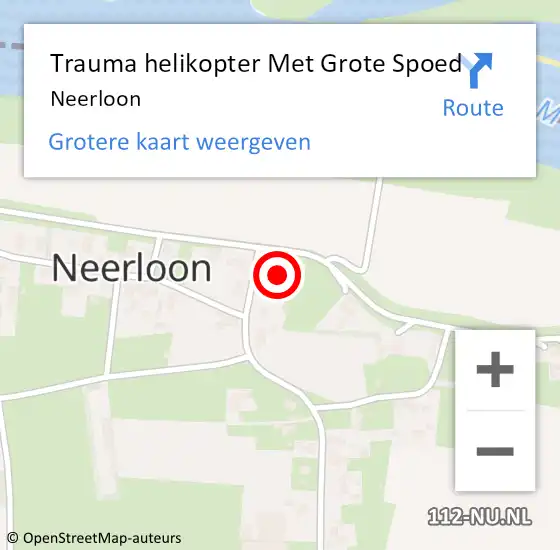 Locatie op kaart van de 112 melding: Trauma helikopter Met Grote Spoed Naar Neerloon op 21 oktober 2023 11:41