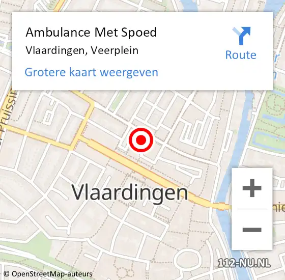 Locatie op kaart van de 112 melding: Ambulance Met Spoed Naar Vlaardingen, Veerplein op 21 oktober 2023 14:43