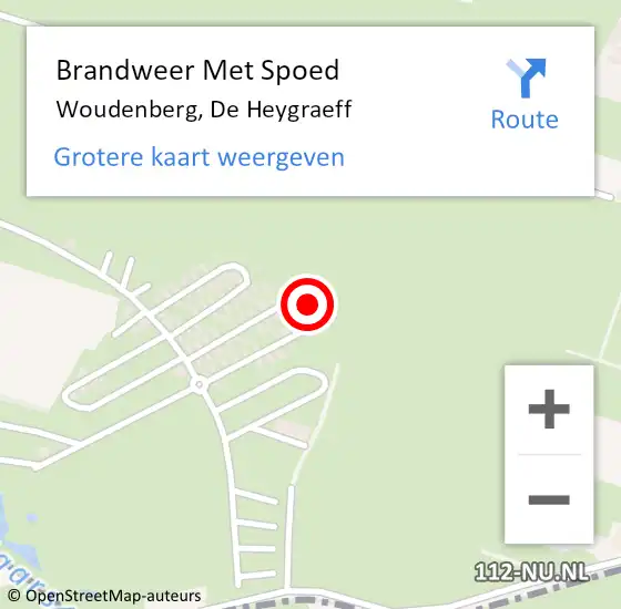 Locatie op kaart van de 112 melding: Brandweer Met Spoed Naar Woudenberg, De Heygraeff op 24 oktober 2023 10:30
