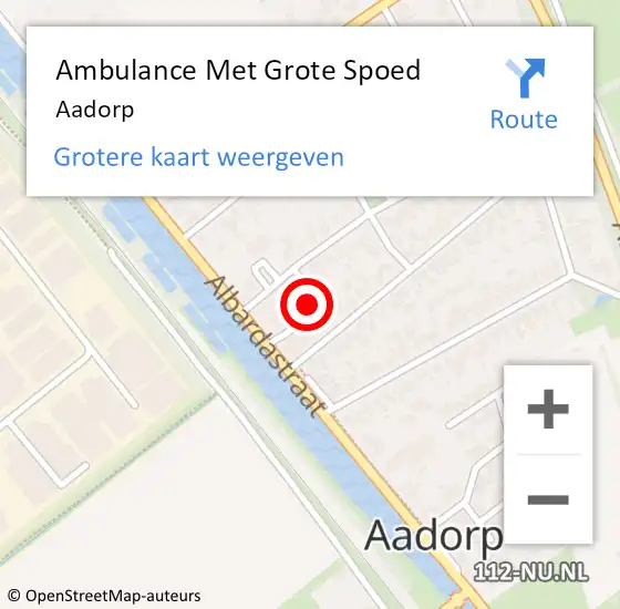 Locatie op kaart van de 112 melding: Ambulance Met Grote Spoed Naar Aadorp op 25 oktober 2023 11:34