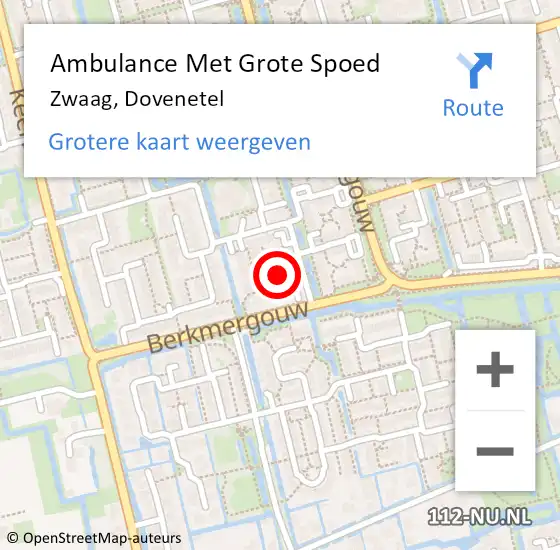 Locatie op kaart van de 112 melding: Ambulance Met Grote Spoed Naar Zwaag, Dovenetel op 27 oktober 2023 16:47