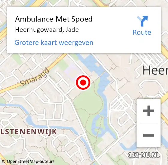 Locatie op kaart van de 112 melding: Ambulance Met Spoed Naar Heerhugowaard, Jade op 28 oktober 2023 03:44