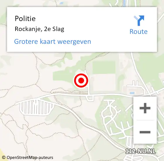 Locatie op kaart van de 112 melding: Politie Rockanje, 2e Slag op 28 oktober 2023 14:32