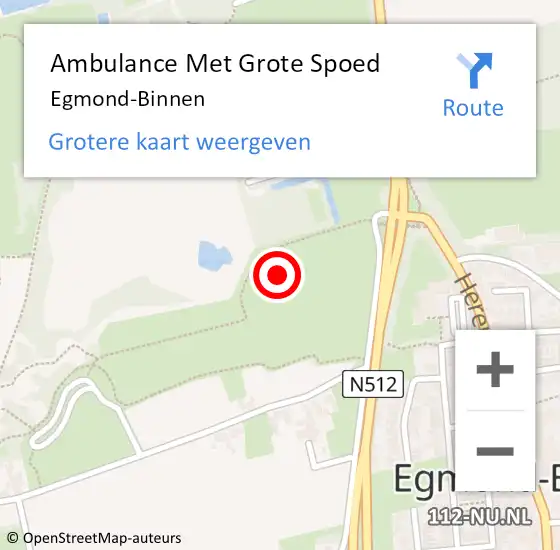 Locatie op kaart van de 112 melding: Ambulance Met Grote Spoed Naar Egmond-Binnen op 28 oktober 2023 17:04
