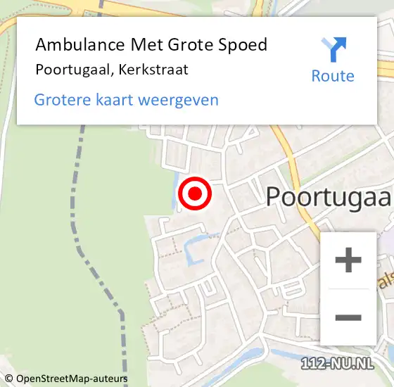 Locatie op kaart van de 112 melding: Ambulance Met Grote Spoed Naar Poortugaal, Kerkstraat op 28 oktober 2023 18:20