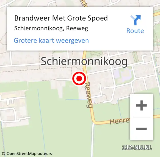 Locatie op kaart van de 112 melding: Brandweer Met Grote Spoed Naar Schiermonnikoog, Reeweg op 29 oktober 2023 10:18