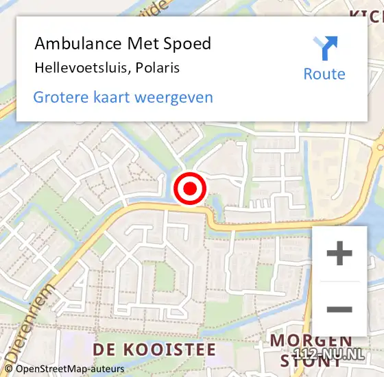 Locatie op kaart van de 112 melding: Ambulance Met Spoed Naar Hellevoetsluis, Polaris op 29 oktober 2023 19:53